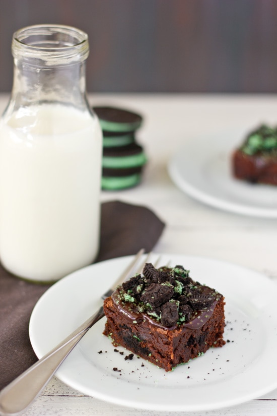 Mint Oreo Brownies from Confessions of a Bright-Eyed Baker