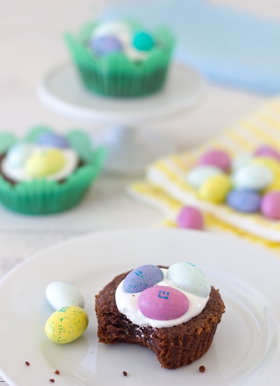 Nutella Brownie Easter Egg Nests from Confessions of a Bright-Eyed Baker