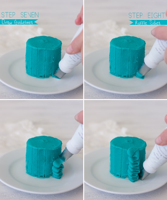 How to make a Cupcake Cake with Ruffle Frosting | Confessions of a Bright-Eyed Baker