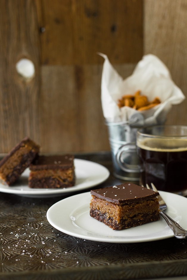 Healthy No-Bake 3-Layer Chocolate Espresso Bars - dessert taste without the guilt!| www.brighteyedbaker.com