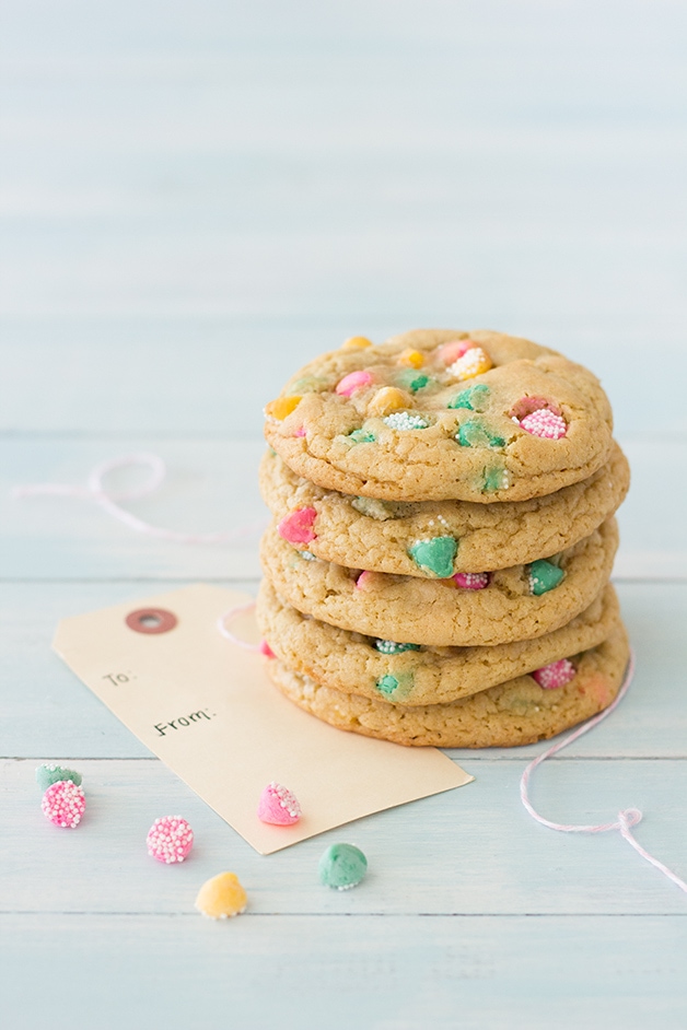 Petite Mint Cookies - soft and chewy cookies studded with colorful petite mint chips. | www.brighteyedbaker.com