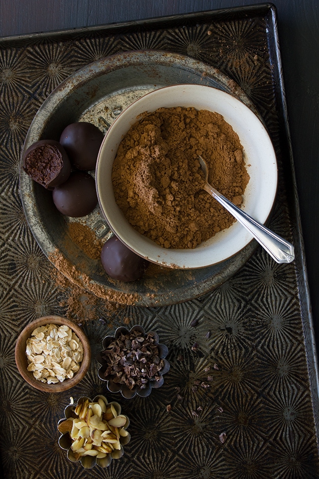 Healthy Chocolate Cacao Nib Truffles {gluten-free, vegan} | www.brighteyedbaker.com