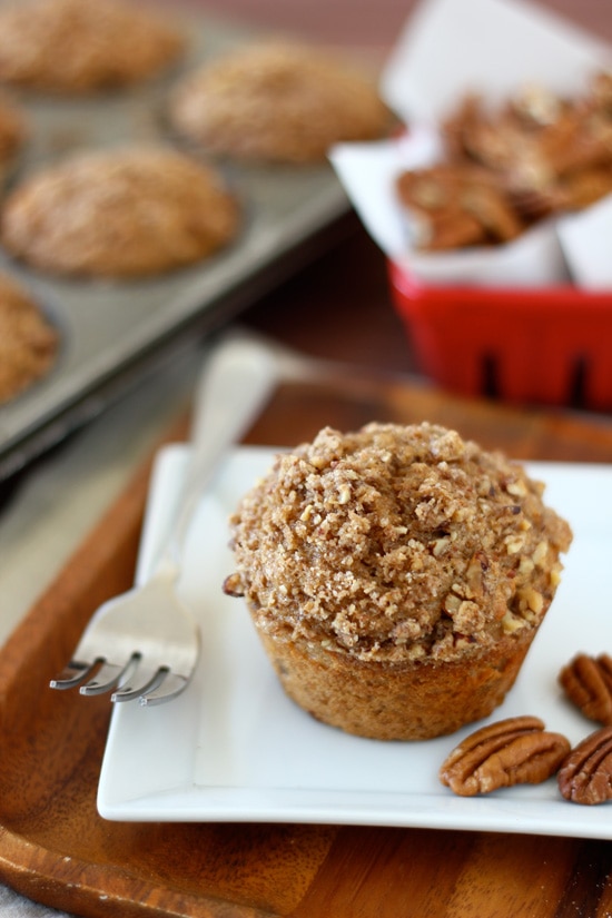 Brown Butter Pecan Muffins from Confessions of a Bright-Eyed Baker