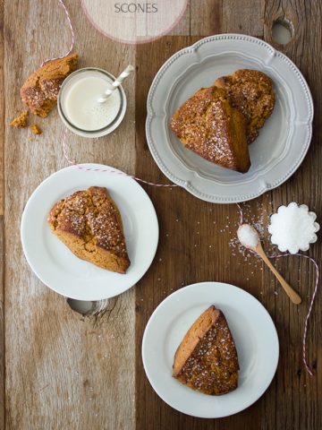 Gingerbread Scones - tender scones with crispy edges and a perfect blend of cozy spices. | brighteyedbaker.com
