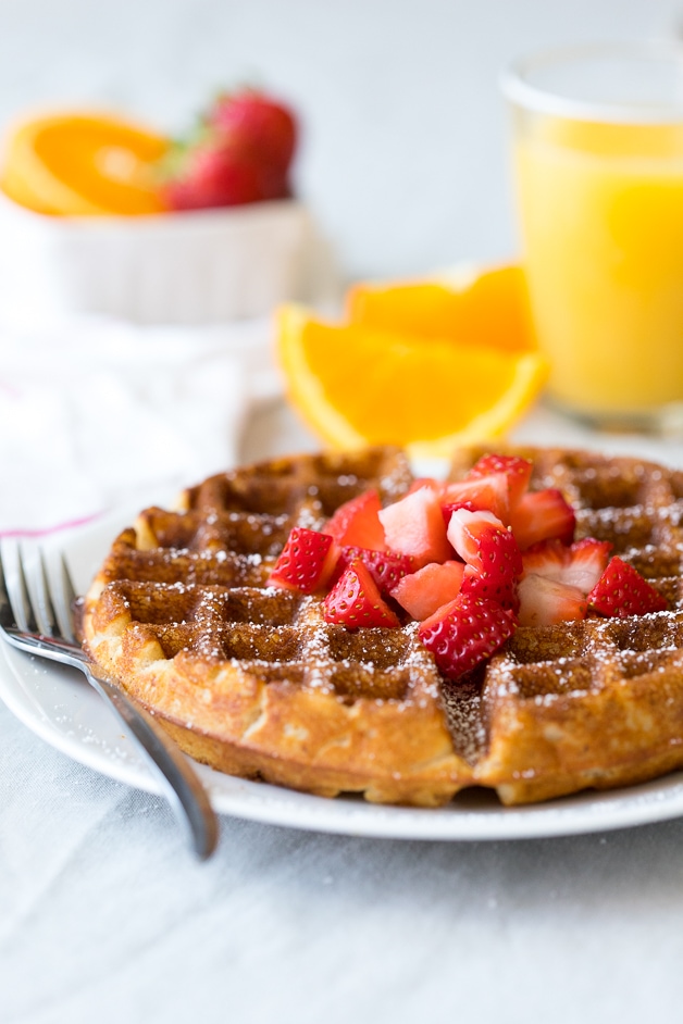 These are THE BEST gluten-free waffles - light and fluffy on the inside with a perfectly crisp golden-brown exterior. Plus, the batter can be made ahead of time for an extra-quick breakfast on busy mornings. Can be made with or without a mix.