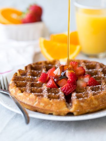 These are THE BEST gluten-free waffles - light and fluffy on the inside with a perfectly crisp golden-brown exterior. Plus, the batter can be made ahead of time for an extra-quick breakfast on busy mornings. Can be made with or without a mix.