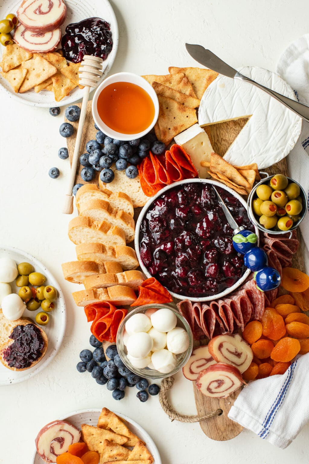 Simple Charcuterie Board with Mixed Berry Compote - Bright-Eyed Baker