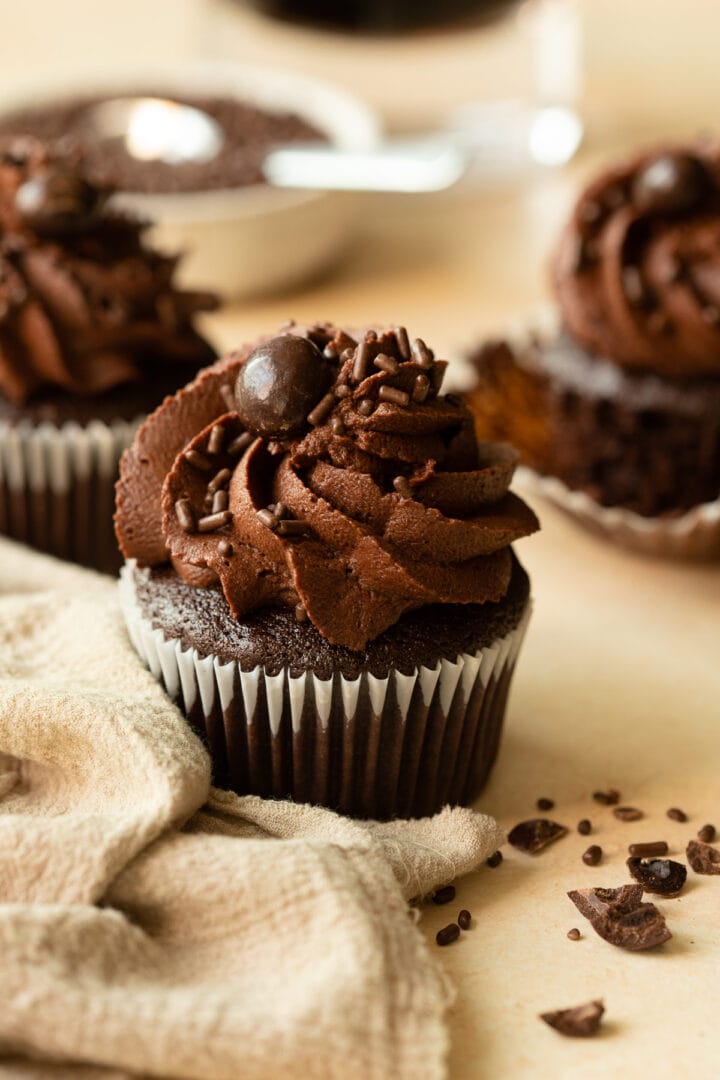 Chocolate Espresso Cupcakes with Ganache Frosting BrightEyed Baker